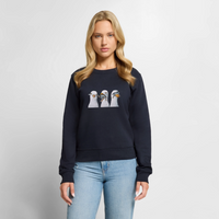 Drei Weise Möwen - Frauen Premium Pullover - Navy