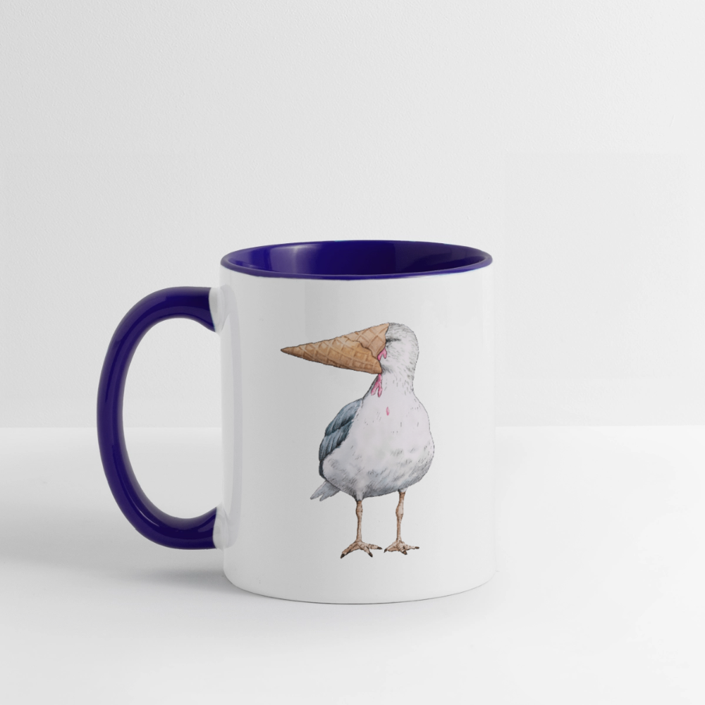 Eisvogel - Tasse zweifarbig - Weiß/Kobaltblau