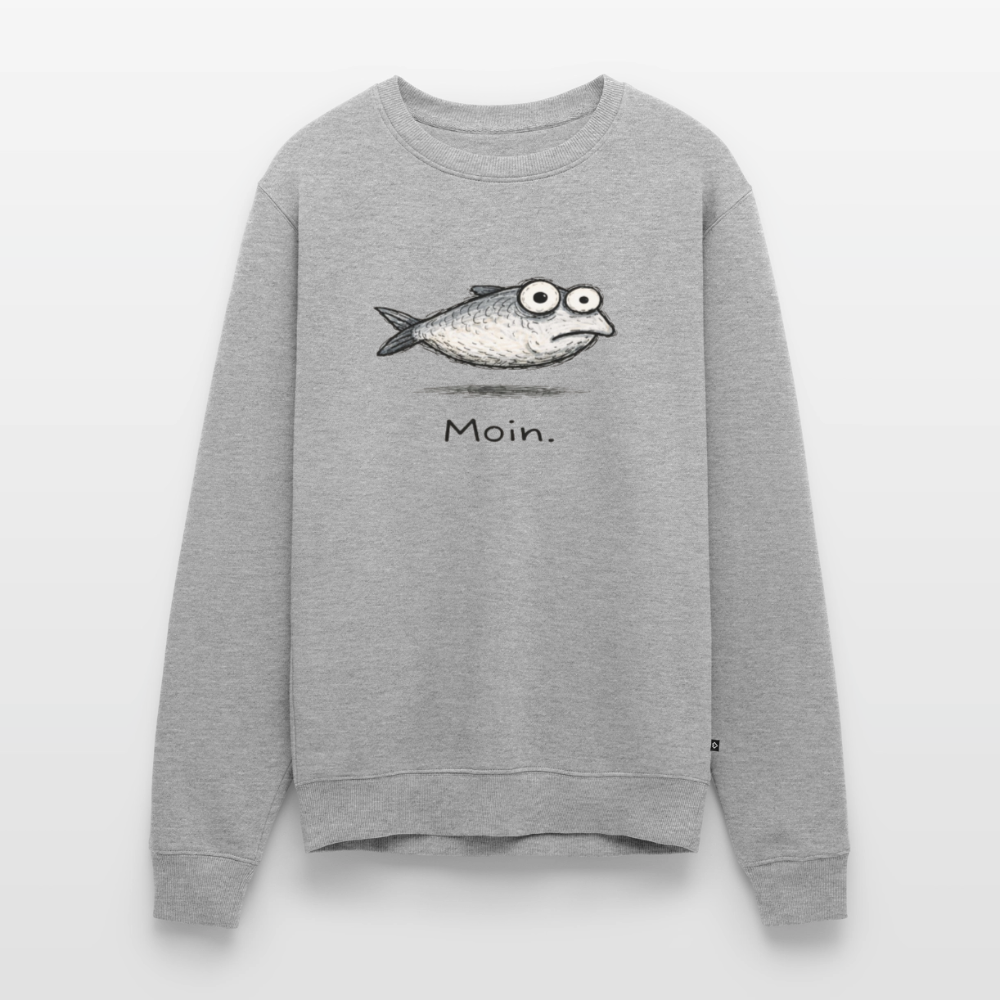 Moin Fisch - Unisex Premium Pullover - Grau meliert