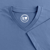 Eisvogel - Männer Bio-T-Shirt mit V-Ausschnitt - Taubenblau