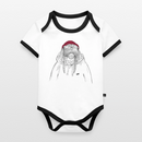 Kurt Hansen Walross - Baby Bio-Kurzarm-Kontrastbody - Weiß/Schwarz 