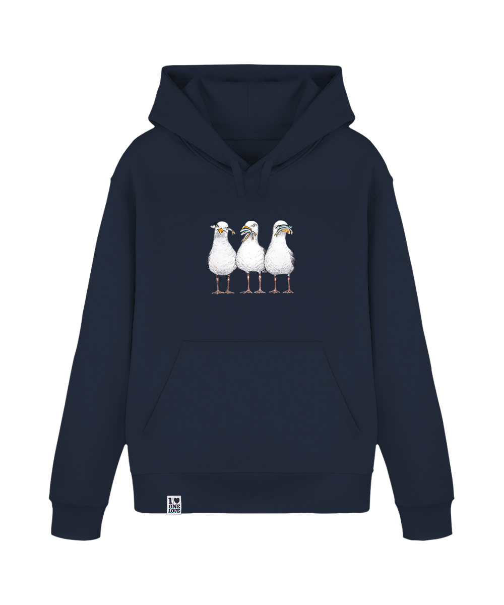 Drei Möwen  - Unisex Hoodie | 100% Bio-Baumwolle