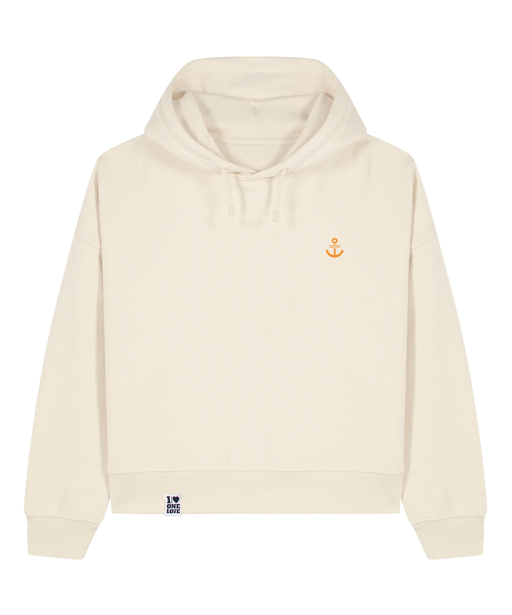 Unser Klassiker - Damen Premium Hoodie | Bio-Baumwolle | Edler Stick