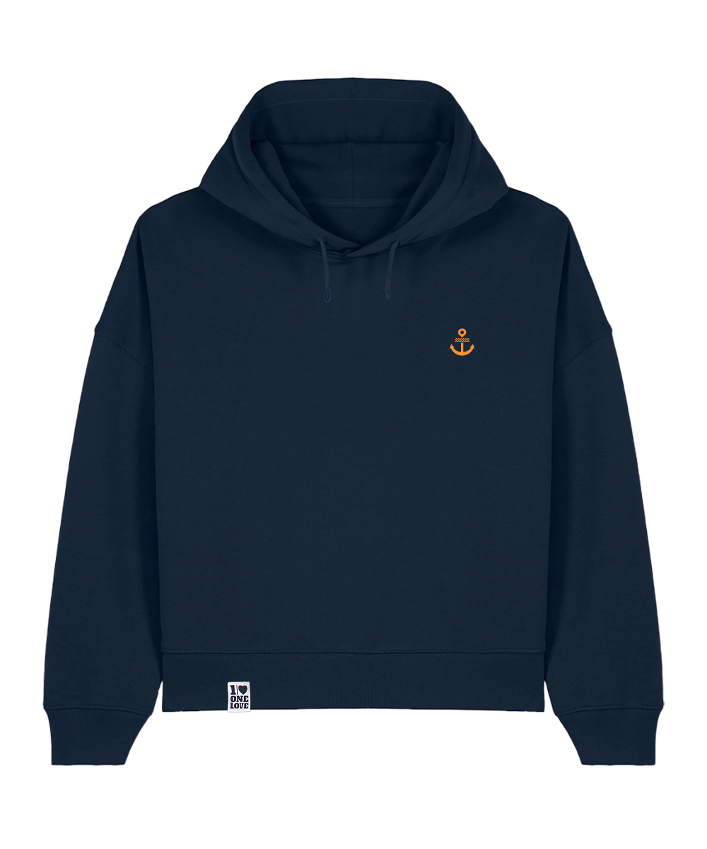 Unser Klassiker - Damen Premium Hoodie | Bio-Baumwolle | Edler Stick