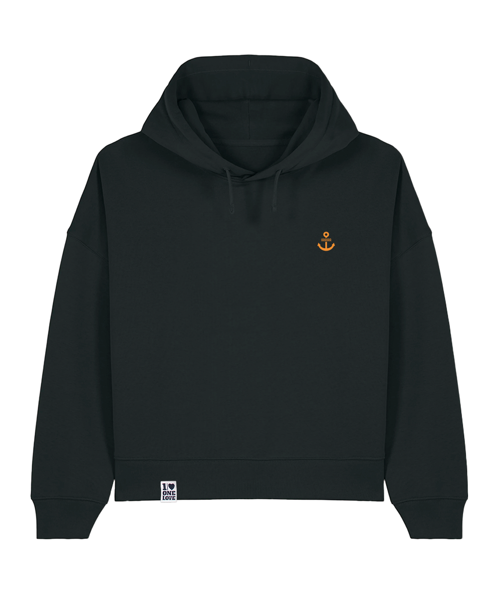 Unser Klassiker - Damen Premium Hoodie | Bio-Baumwolle | Edler Stick