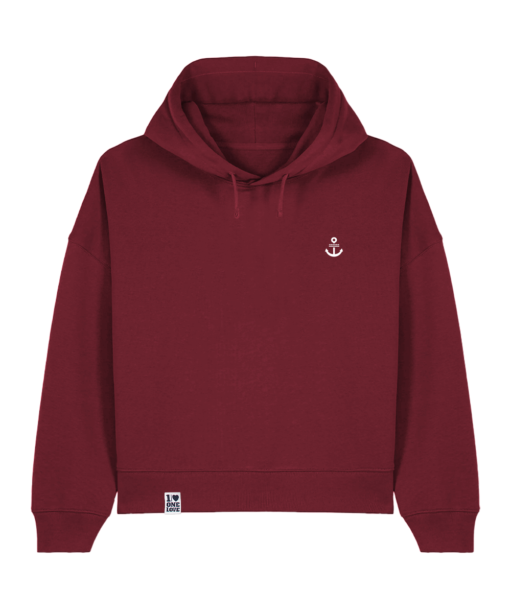 Unser Klassiker - Damen Premium Hoodie | Bio-Baumwolle | Edler Stick