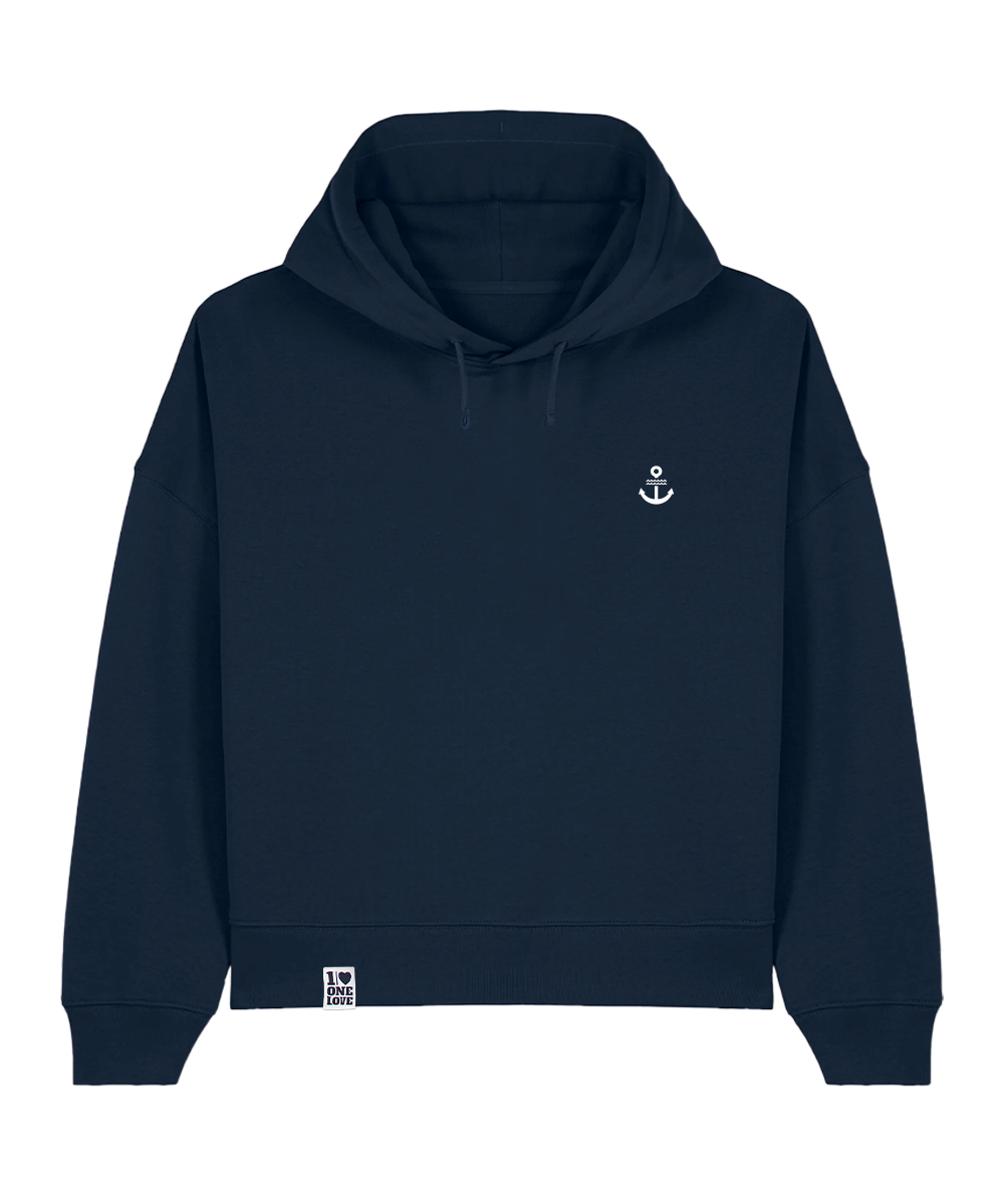 Unser Klassiker - Damen Premium Hoodie | Bio-Baumwolle | Edler Stick