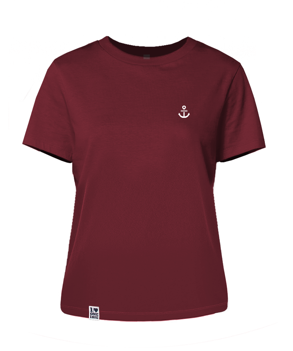 Unser Klassiker  - Damen Premium Shirt | Bio- Baumwolle | Edler Stick