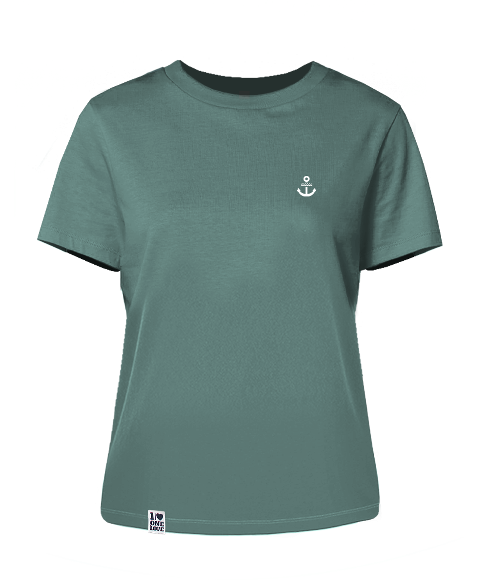 Unser Klassiker  - Damen Premium Shirt | Bio- Baumwolle | Edler Stick