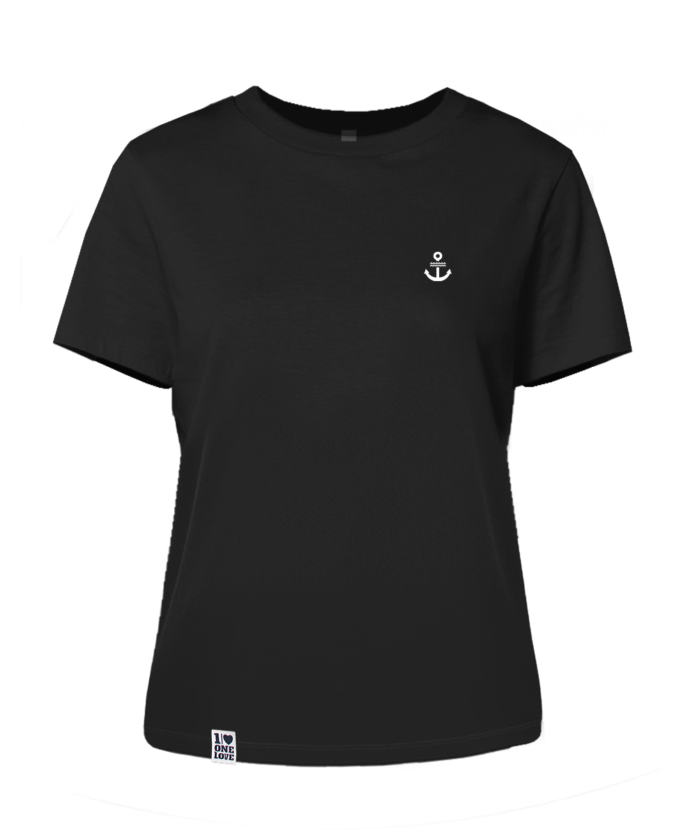 Unser Klassiker  - Damen Premium Shirt | Bio- Baumwolle | Edler Stick