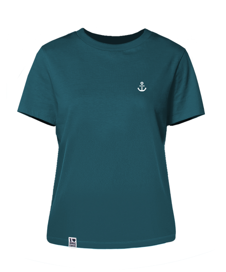 Unser Klassiker  - Damen Premium Shirt | Bio- Baumwolle | Edler Stick