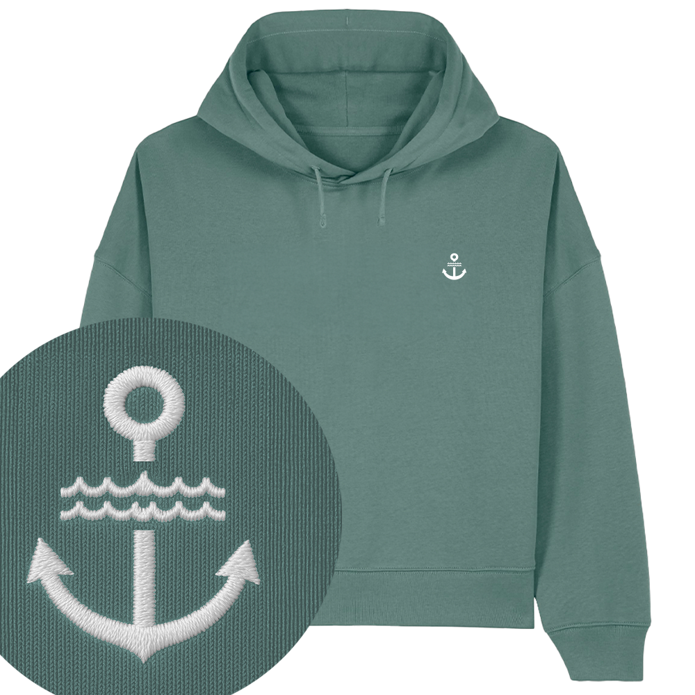 Unser Klassiker - Damen Premium Hoodie | Bio-Baumwolle | Edler Stick