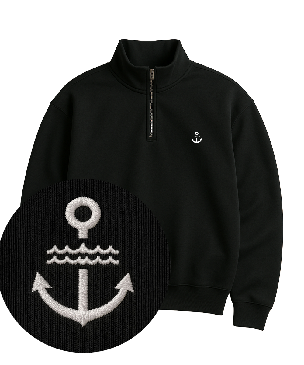 Unser Klassiker  - Unisex Premium Zipper | 100% Bio-Baumwolle | Edler Stick