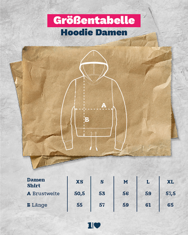 Wellenherz Stick  - Hoodie Damen