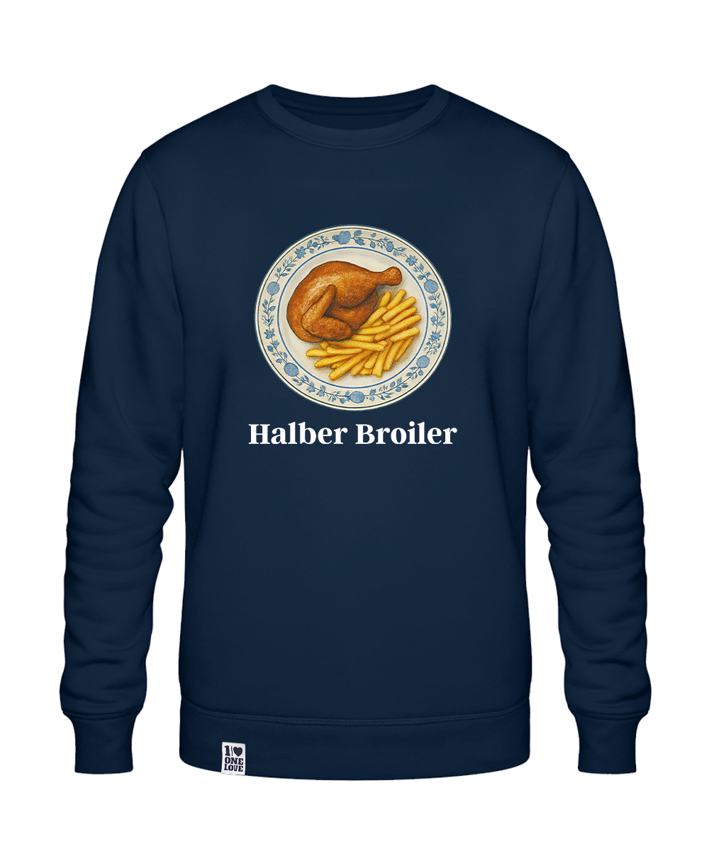 Halber Broiler  - Unisex Sweater | Bio-Baumwolle | 100% Omas Küche