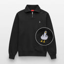 F**k You Möwe Stick - Relaxed Unisex Organic Half Zip Pullover