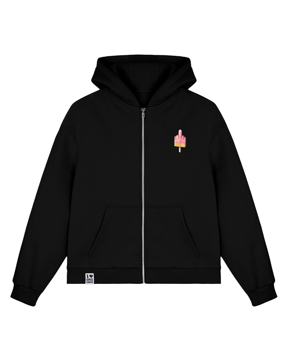 Mittelfinger Eis  - Unisex Sweatjacke