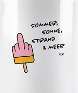 Mittelfinger-Eis  - Edelstahl Trinkflasche