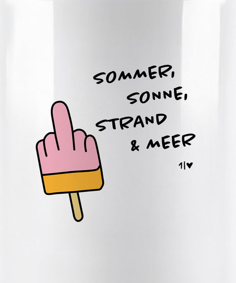 Mittelfinger-Eis  - Edelstahl Trinkflasche