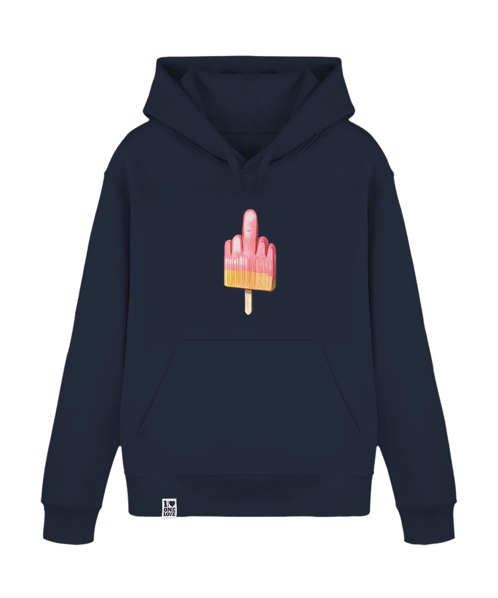 Mittelfinger-Eis  - Unisex Premium Hoodie | Bio-Baumwolle