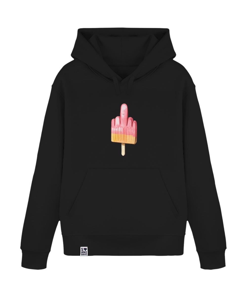 Mittelfinger-Eis  - Unisex Premium Hoodie | Bio-Baumwolle