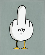 Fuck You Möwe mit Backprint  - Herren Shirt