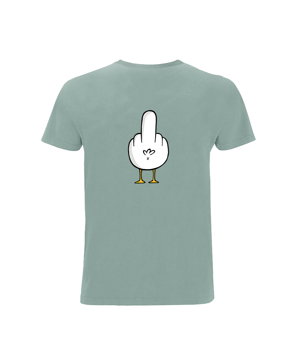 Fuck You Möwe mit Backprint  - Herren Shirt