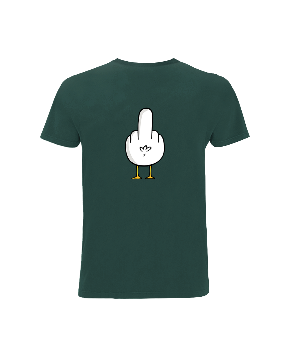 Fuck You Möwe mit Backprint  - Herren Shirt