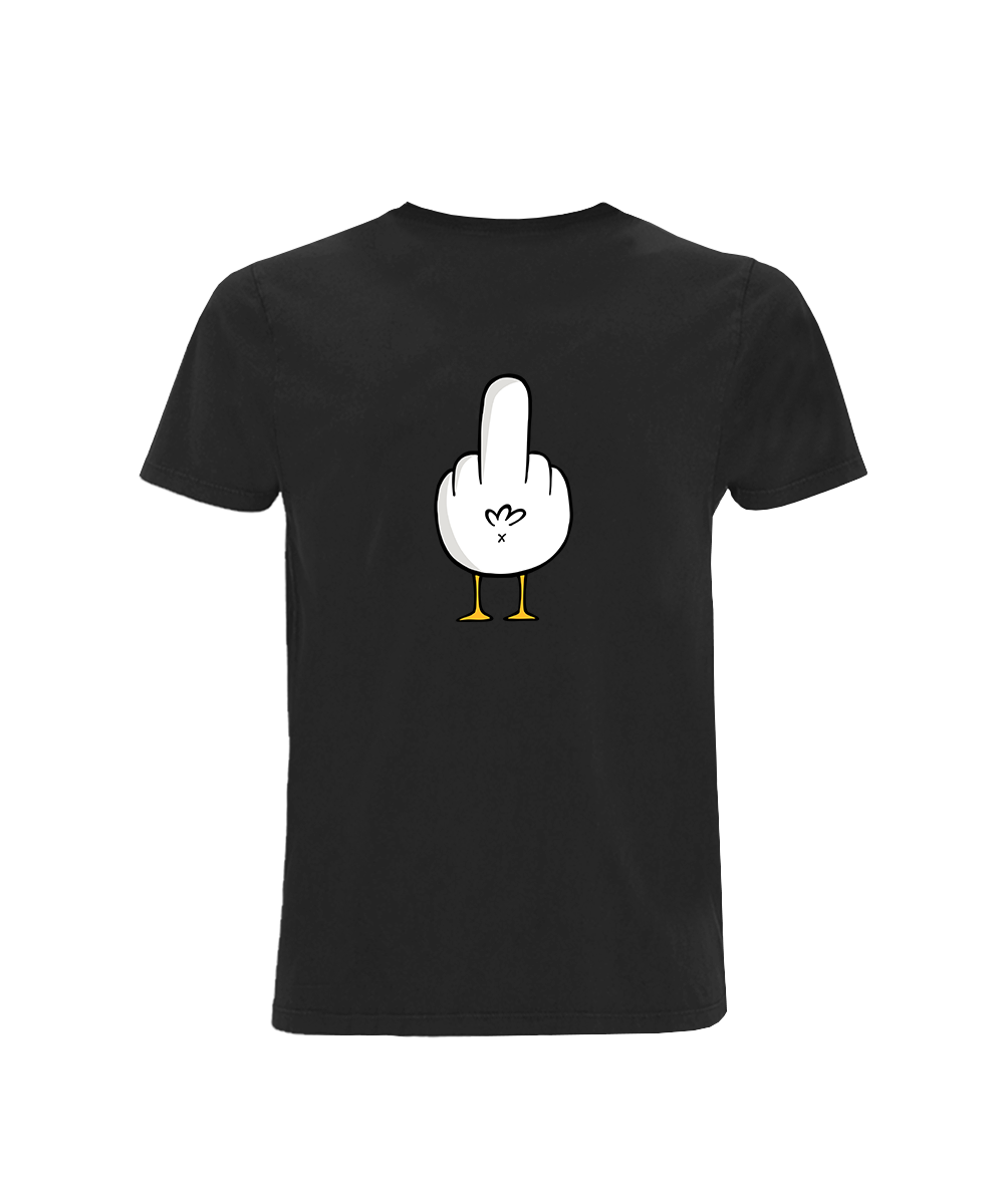 Fuck You Möwe mit Backprint  - Herren Shirt
