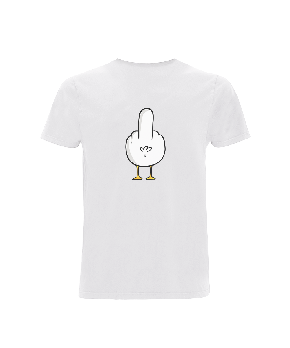 Fuck You Möwe mit Backprint  - Herren Shirt