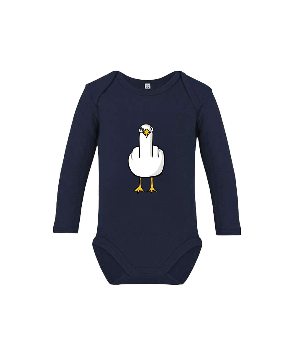 F**k You Möwe  - Baby Body Langarm