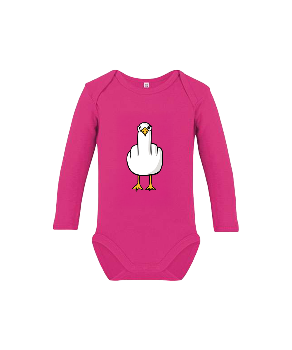 F**k You Möwe  - Baby Body Langarm