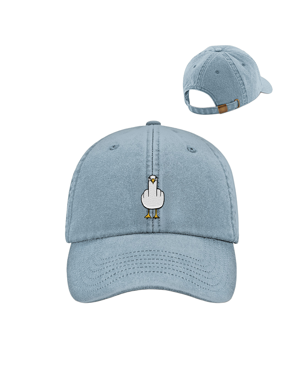 Fuck You Möwe  - Vintage Cap mit Stick