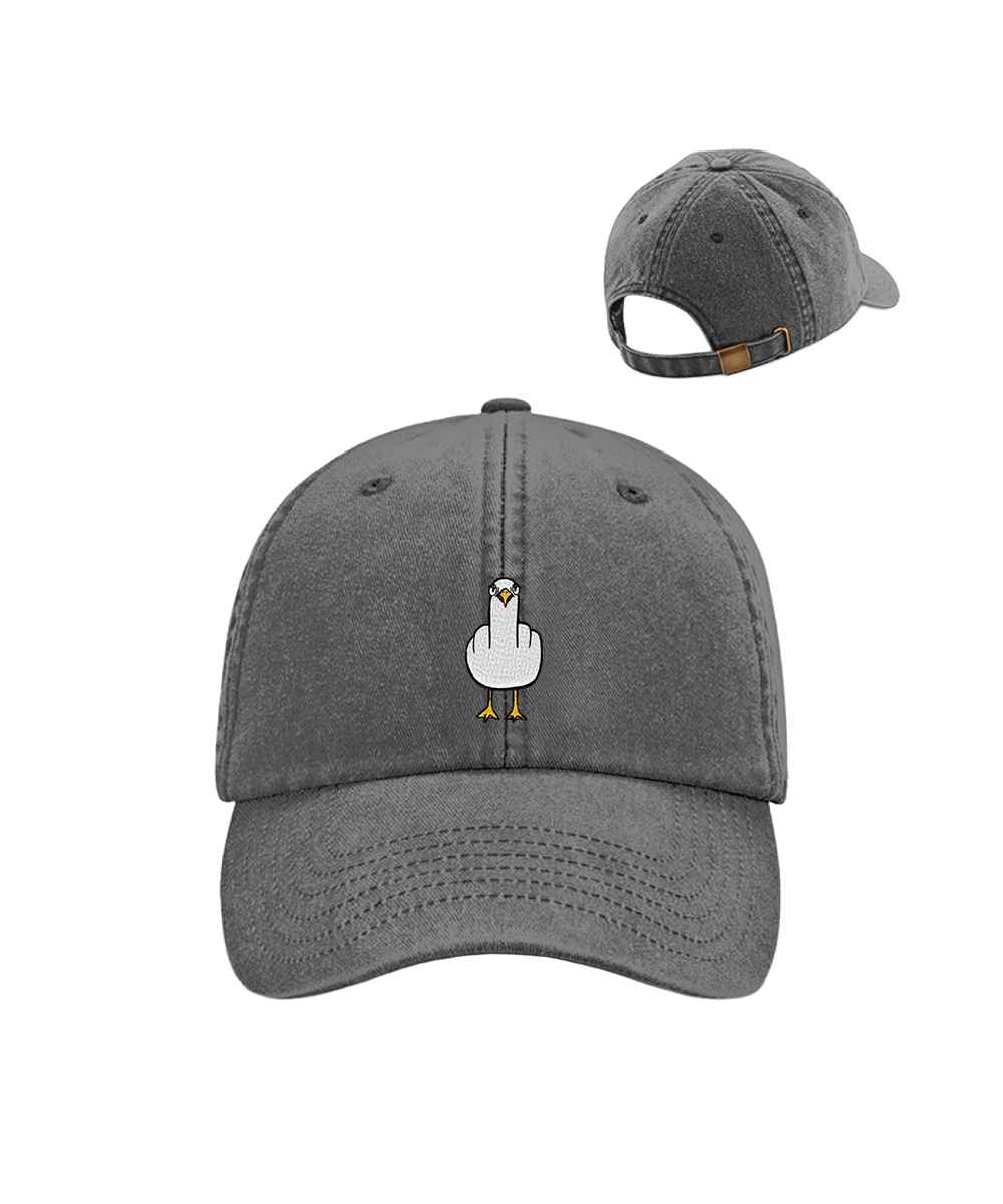 Fuck You Möwe  - Vintage Cap mit Stick
