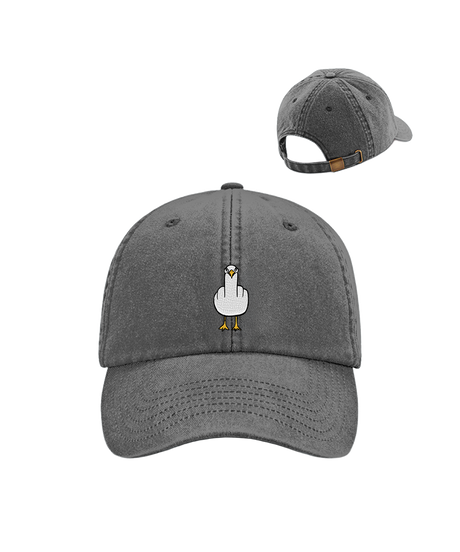 Fuck You Möwe  - Vintage Cap mit Stick