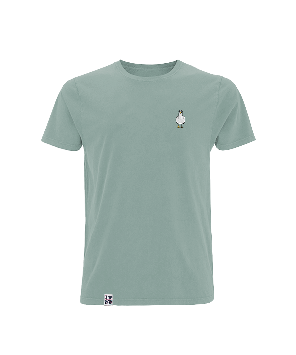 Fuck You Möwe   - Herren Shirt mit Stick