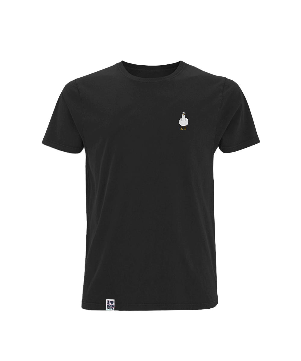 Fuck You Möwe   - Herren Shirt mit Stick
