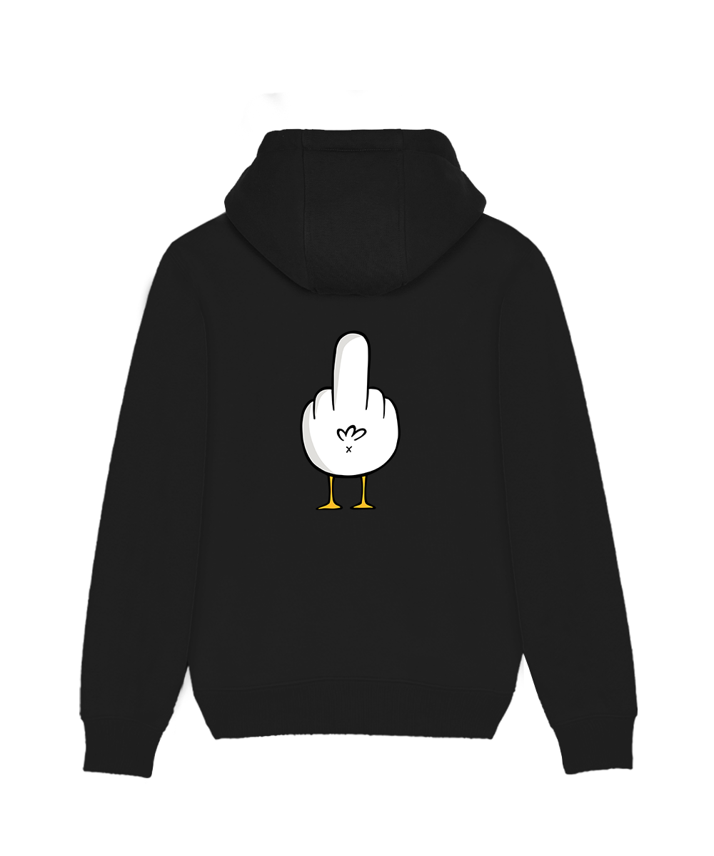 F**k You Möwe mit Backprint  - Hoodie Organic Unisex