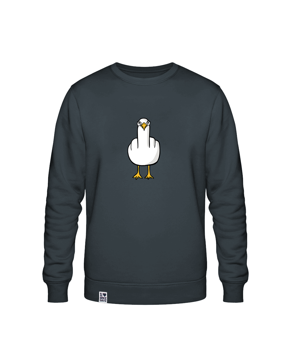 F**k You Möwe  - Unisex Sweater mit Backprint