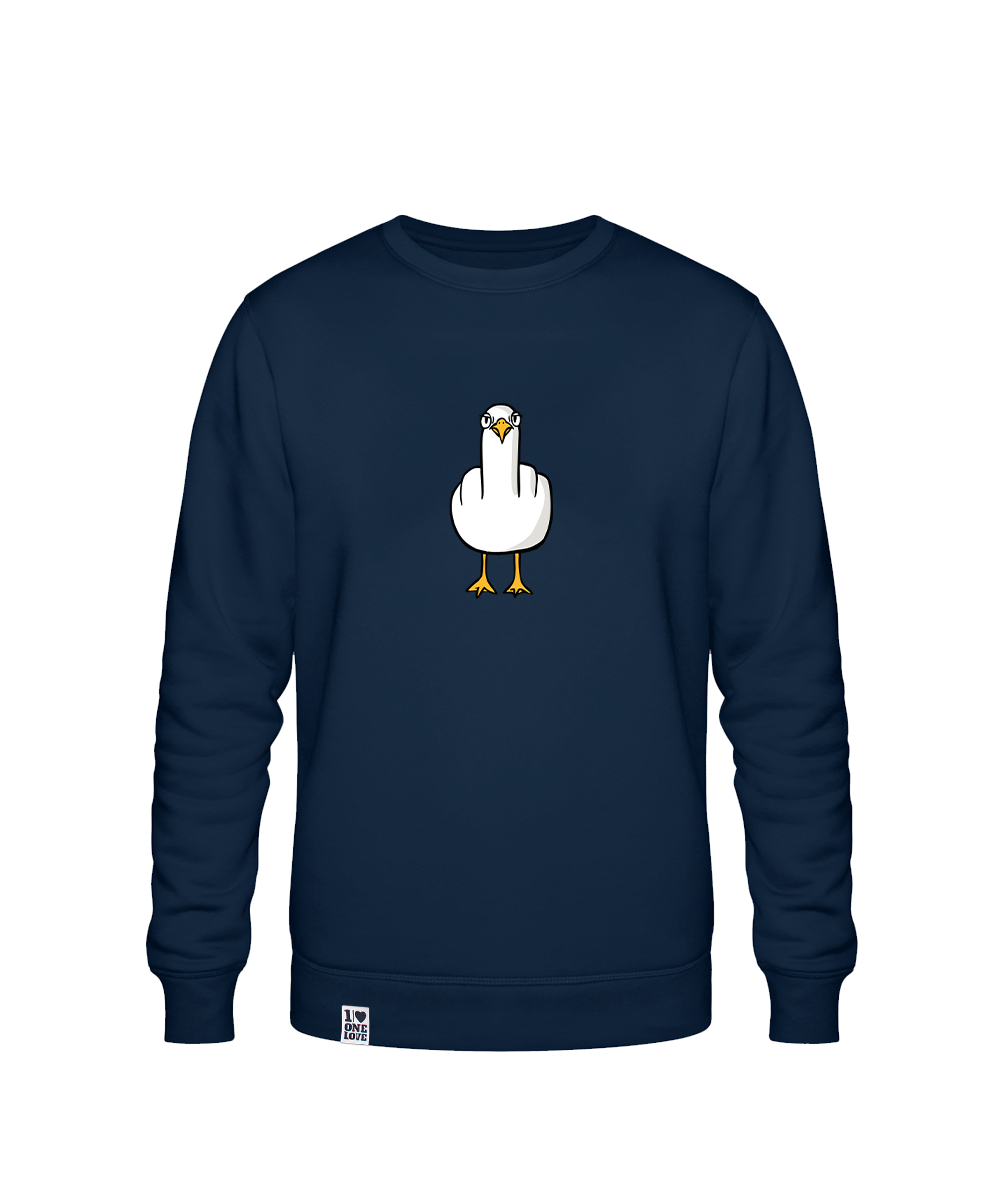 F**k You Möwe  - Unisex Sweater mit Backprint