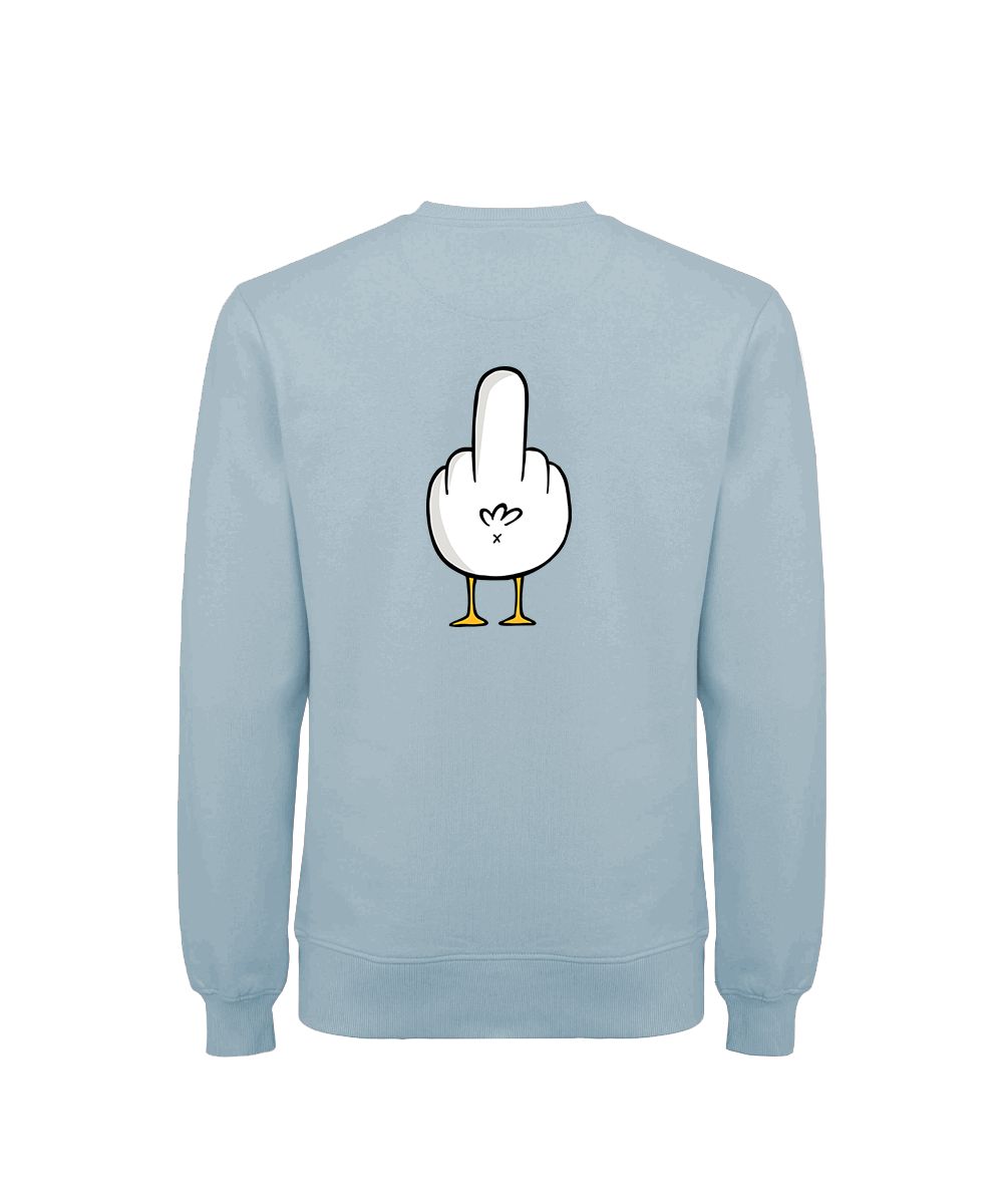 F**k You Möwe  - Unisex Sweater mit Backprint