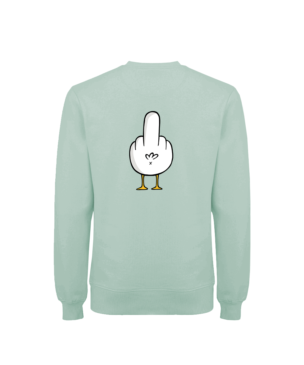 F**k You Möwe  - Unisex Sweater mit Backprint