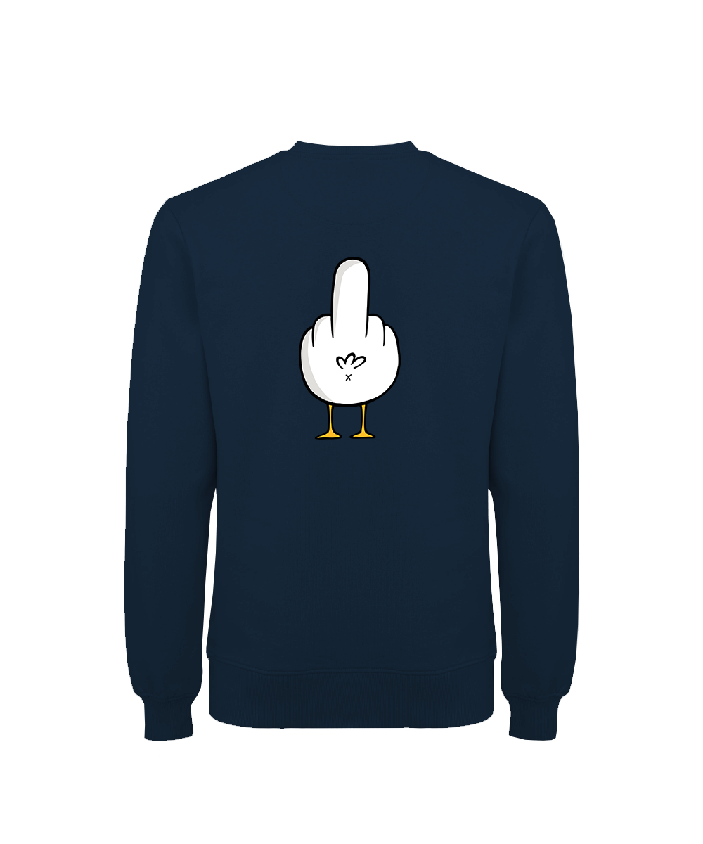 F**k You Möwe  - Unisex Sweater mit Backprint