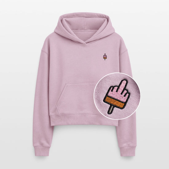 F**k You Eis Stick - Cropped Oversized Heavyweight Frauen Hoodie