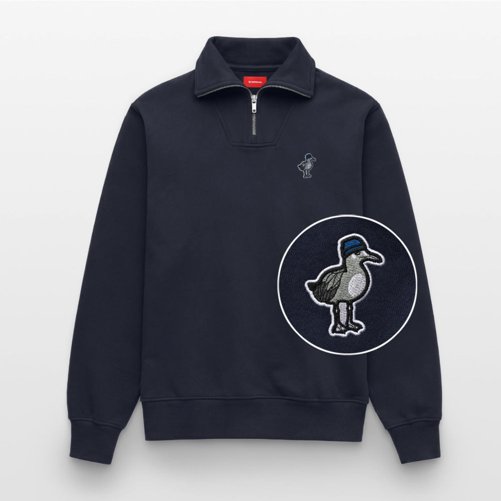 Original Hauk Stick - Relaxed Unisex Organic Half Zip Pullover