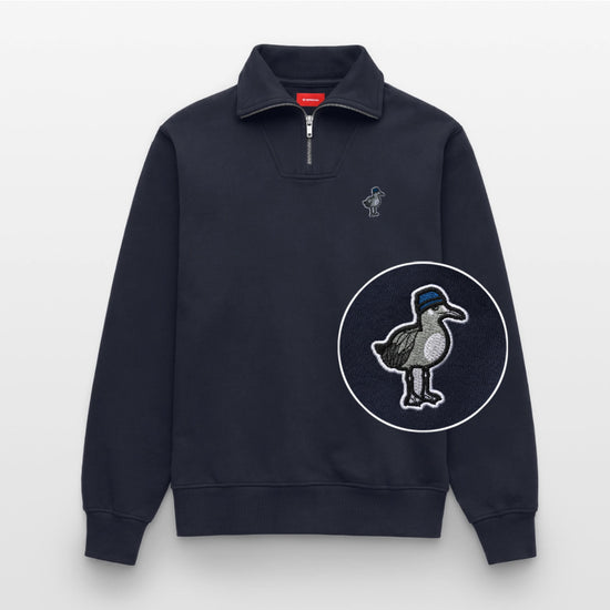Original Hauk Stick - Relaxed Unisex Organic Half Zip Pullover