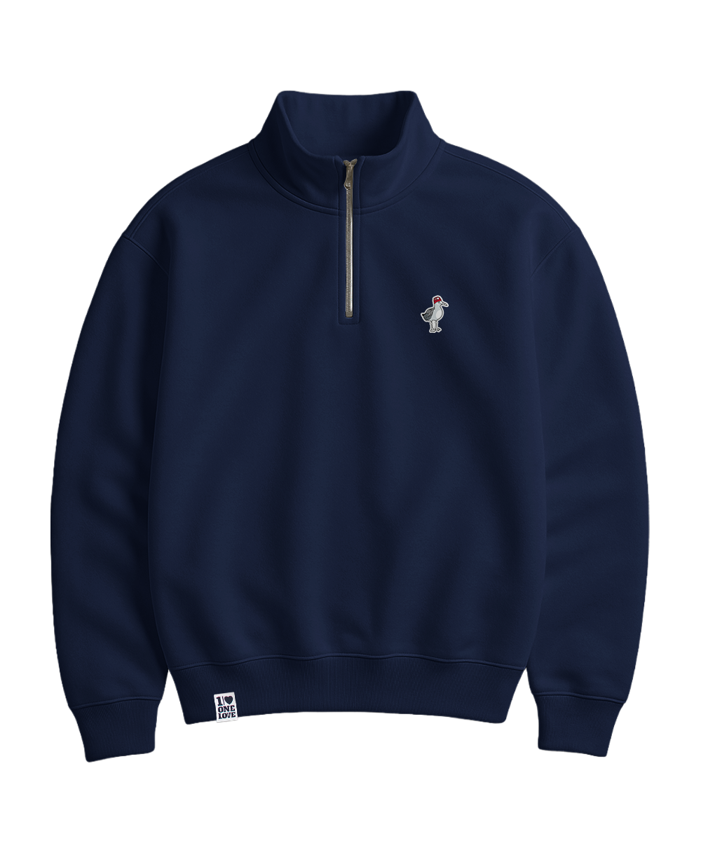 Hauk  - Unisex Premium Zipper | 100% Bio-Baumwolle | Edler Stick