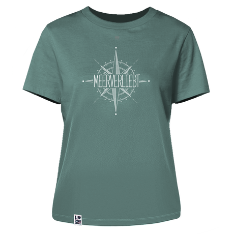 Meerverliebt Kompass  - Damen Shirt | 100% Bio-Baumwolle