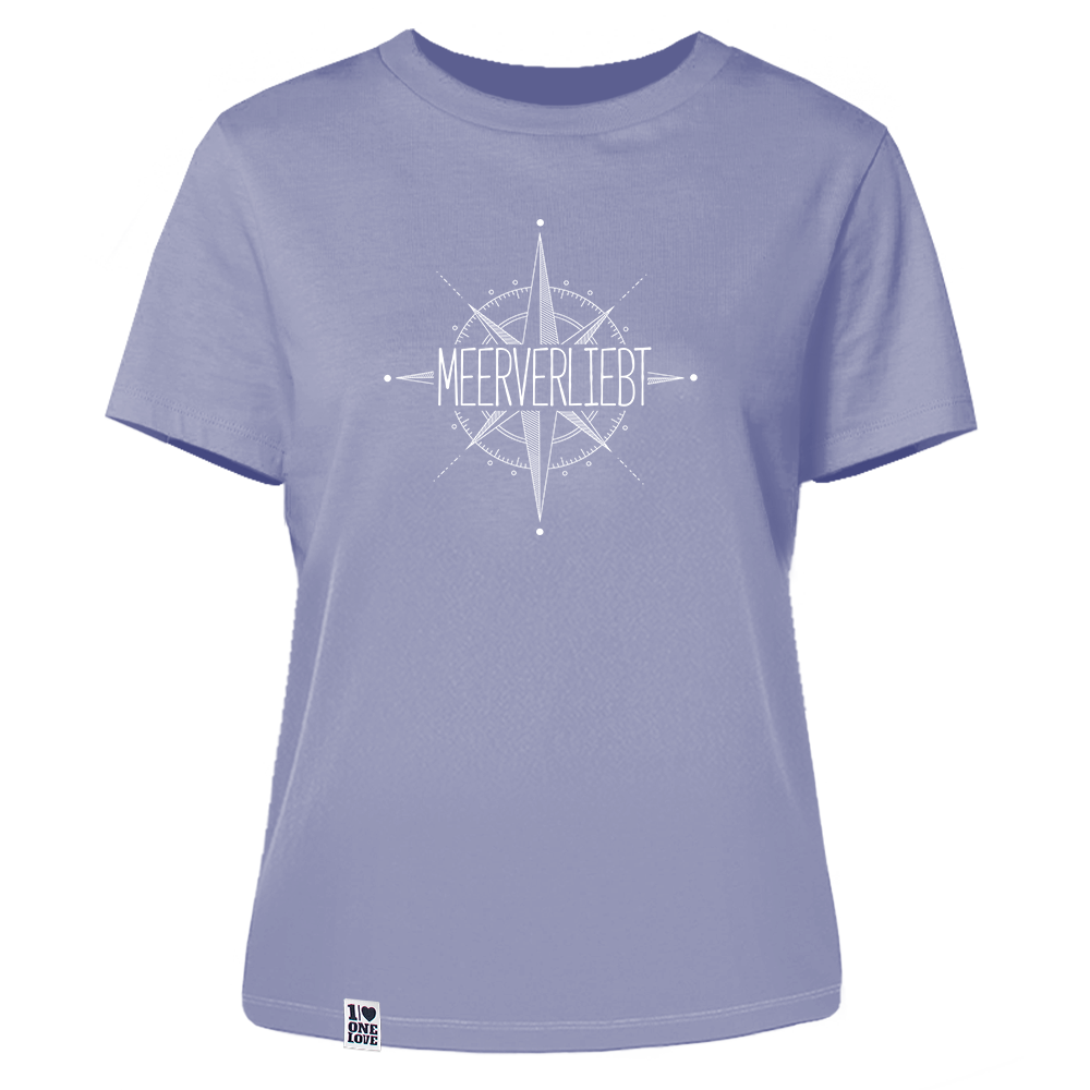 Meerverliebt Kompass  - Damen Shirt | 100% Bio-Baumwolle