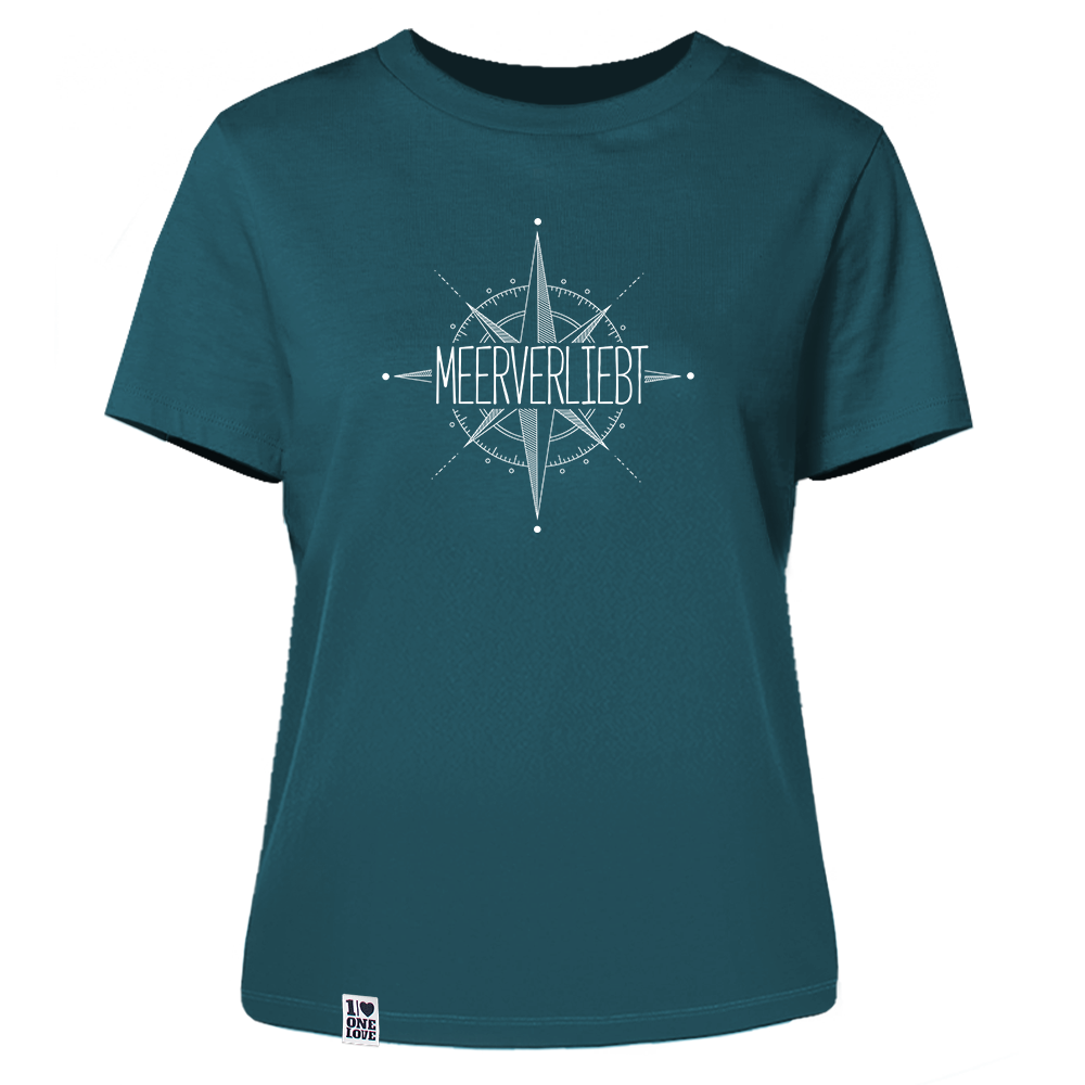 Meerverliebt Kompass  - Damen Shirt | 100% Bio-Baumwolle